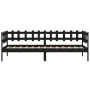 Sofá cama madera maciza de pino negro 90x200 cm de vidaXL, Camas y somieres - Ref: Foro24-820760, Precio: 108,23 €, Descuento: %