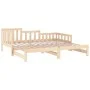 Removable sofa bed solid pine wood 2x(80x200) cm by vidaXL, Beds and slatted bases - Ref: Foro24-820736, Price: 135,36 €, Dis...
