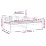 Solid white pine wood sofa bed 90x190 cm by vidaXL, Beds and slatted bases - Ref: Foro24-820732, Price: 111,10 €, Discount: %