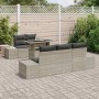 Conjunto de sofá de jardín 6 pcs Gris claro 100 x 55 x 73 cm