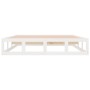 Estructura cama de madera maciza blanca super king 180x200 cm