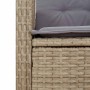 Set comedor de jardín 9 pzas con cojines ratán sintético beige