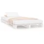 Cama de palets madera maciza de pino blanca 100x200 cm de vidaXL, Camas y somieres - Ref: Foro24-821383, Precio: 105,56 €, De...