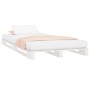 Cama de palets madera maciza de pino blanca 100x200 cm de vidaXL, Camas y somieres - Ref: Foro24-821383, Precio: 106,87 €, De...