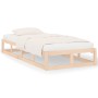 Estructura de cama de madera maciza 100x200 cm