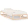 Solid wood bed frame 100x200 cm by vidaXL, Beds and slatted bases - Ref: Foro24-820786, Price: 71,77 €, Discount: %