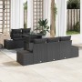 Conjunto de sofá de jardín 6 pcs Negro 100 x 55 x 73 cm