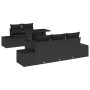 Conjunto de sofá de jardín 6 pcs Negro 100 x 55 x 73 cm