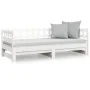 Abnehmbares Schlafsofa aus massivem weißem Kiefernholz, 2 x (80 x 200) cm von vidaXL, Betten und Lattenroste - Ref: Foro24-82...