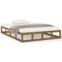 Estructura de cama madera maciza marrón miel 120x200 cm de vidaXL, Camas y somieres - Ref: Foro24-820794, Precio: 142,93 €, D...