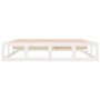 Weißer Massivholzbettrahmen 150x200 cm von vidaXL, Betten und Lattenroste - Ref: Foro24-820802, Preis: 124,87 €, Rabatt: %