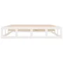 White solid wood bed frame 150x200 cm by vidaXL, Beds and slatted bases - Ref: Foro24-820802, Price: 96,52 €, Discount: %