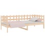 Sofá cama madera maciza de pino 80x200 cm
