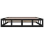 Estructura cama doble pequeña madera maciza negro 120x190 cm de vidaXL, Camas y somieres - Ref: Foro24-820835, Precio: 126,55...