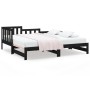 Removable sofa bed solid black pine wood 2x(80x200) cm by vidaXL, Beds and slatted bases - Ref: Foro24-820740, Price: 176,31 ...