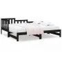 Removable sofa bed solid black pine wood 2x(80x200) cm by vidaXL, Beds and slatted bases - Ref: Foro24-820740, Price: 174,18 ...