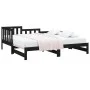 Removable sofa bed solid black pine wood 2x(80x200) cm by vidaXL, Beds and slatted bases - Ref: Foro24-820740, Price: 174,18 ...