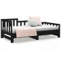 Removable sofa bed solid black pine wood 2x(80x200) cm by vidaXL, Beds and slatted bases - Ref: Foro24-820740, Price: 174,18 ...