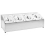 Gastronorm-Tablettträger mit 4 1/6 Edelstahltabletts von vidaXL, Behälter für Küchenutensilien - Ref: Foro24-51221, Preis: 90...