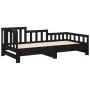 Removable sofa bed solid black pine wood 2x(80x200) cm by vidaXL, Beds and slatted bases - Ref: Foro24-820740, Price: 174,18 ...