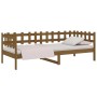 Sofá cama madera maciza de pino marrón miel 90x200 cm de vidaXL, Camas y somieres - Ref: Foro24-820759, Precio: 95,23 €, Desc...