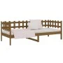 Sofá cama madera maciza de pino marrón miel 90x200 cm de vidaXL, Camas y somieres - Ref: Foro24-820759, Precio: 80,14 €, Desc...