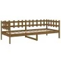 Sofá cama madera maciza de pino marrón miel 90x200 cm de vidaXL, Camas y somieres - Ref: Foro24-820759, Precio: 80,14 €, Desc...