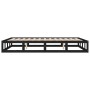 Estructura de cama de madera maciza negra 140x200 cm de vidaXL, Camas y somieres - Ref: Foro24-820800, Precio: 141,11 €, Desc...