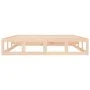 Estructura cama doble pequeña madera maciza 135x190 cm de vidaXL, Camas y somieres - Ref: Foro24-820836, Precio: 112,14 €, De...