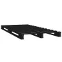 Cama de palets madera maciza pino negra pequeña 75x190 cm de vidaXL, Camas y somieres - Ref: Foro24-821421, Precio: 117,31 €,...