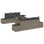 Conjunto de sofá de jardín Manual 7 pcs Gris 100 x 55 x 73 cm