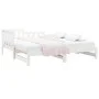 Sofá cama extraíble madera maciza de pino blanco 2x(90x190) cm de vidaXL, Camas y somieres - Ref: Foro24-820747, Precio: 157,...
