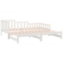 Abnehmbares Schlafsofa aus massivem weißem Kiefernholz, 2 x (90 x 190) cm von vidaXL, Betten und Lattenroste - Ref: Foro24-82...