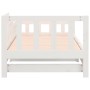 Sofá cama extraíble madera maciza de pino blanco 2x(90x190) cm
