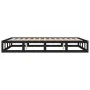 Black solid wood bed frame 140x190 cm by vidaXL, Beds and slatted bases - Ref: Foro24-820845, Price: 133,72 €, Discount: %
