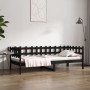 Solid black pine wood sofa bed 80x200 cm by vidaXL, Beds and slatted bases - Ref: Foro24-820755, Price: 87,70 €, Discount: %