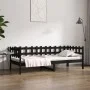 Solid black pine wood sofa bed 80x200 cm by vidaXL, Beds and slatted bases - Ref: Foro24-820755, Price: 89,08 €, Discount: %