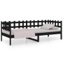 Solid black pine wood sofa bed 80x200 cm by vidaXL, Beds and slatted bases - Ref: Foro24-820755, Price: 87,70 €, Discount: %