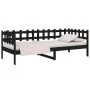 Solid black pine wood sofa bed 80x200 cm by vidaXL, Beds and slatted bases - Ref: Foro24-820755, Price: 89,08 €, Discount: %