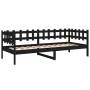 Solid black pine wood sofa bed 80x200 cm by vidaXL, Beds and slatted bases - Ref: Foro24-820755, Price: 87,70 €, Discount: %