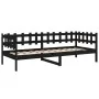 Solid black pine wood sofa bed 80x200 cm by vidaXL, Beds and slatted bases - Ref: Foro24-820755, Price: 89,08 €, Discount: %
