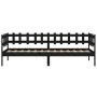 Solid black pine wood sofa bed 80x200 cm by vidaXL, Beds and slatted bases - Ref: Foro24-820755, Price: 87,70 €, Discount: %