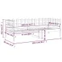Solid black pine wood sofa bed 80x200 cm by vidaXL, Beds and slatted bases - Ref: Foro24-820755, Price: 89,08 €, Discount: %