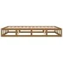 Estructura de cama doble madera maciza marrón miel 120x190 cm de vidaXL, Camas y somieres - Ref: Foro24-820834, Precio: 142,9...