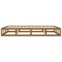Estructura de cama doble madera maciza marrón miel 120x190 cm de vidaXL, Camas y somieres - Ref: Foro24-820834, Precio: 145,4...