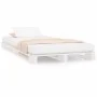 Cama de palets madera maciza de pino blanco 90x200 cm de vidaXL, Camas y somieres - Ref: Foro24-821378, Precio: 112,57 €, Des...