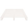 Massives Palettenbett aus weißem Kiefernholz, 90 x 200 cm von vidaXL, Betten und Lattenroste - Ref: Foro24-821378, Preis: 117...
