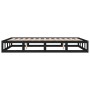 Estructura de cama de madera maciza negra 160x200 cm de vidaXL, Camas y somieres - Ref: Foro24-820810, Precio: 149,34 €, Desc...