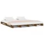 Honey brown solid pine wood pallet bed 120x200 cm by vidaXL, Beds and slatted bases - Ref: Foro24-821390, Price: 174,28 €, Di...