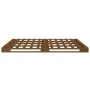 Honey brown solid pine wood pallet bed 120x200 cm by vidaXL, Beds and slatted bases - Ref: Foro24-821390, Price: 174,28 €, Di...